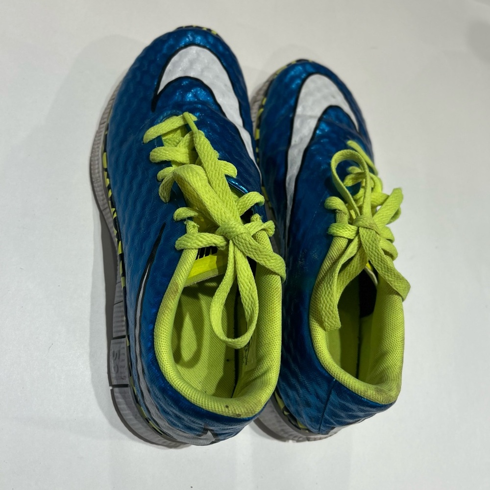 Nike Free Hypervenom GS sneakers, style 705390-401 blue lagoon volt color way